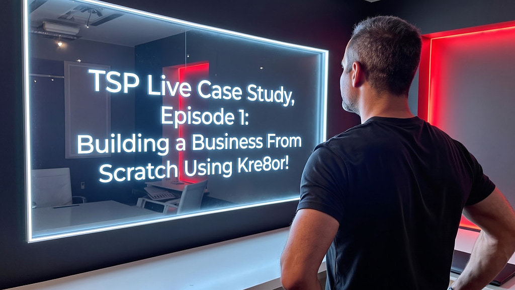 TSP LIVE CASE STUDY, Episode 1: Building a Facebook / Instagram Business From Scratch Using Kre8or!