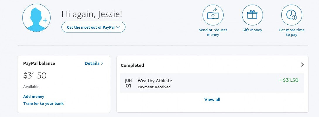 My first wealthy affiliate commissions
