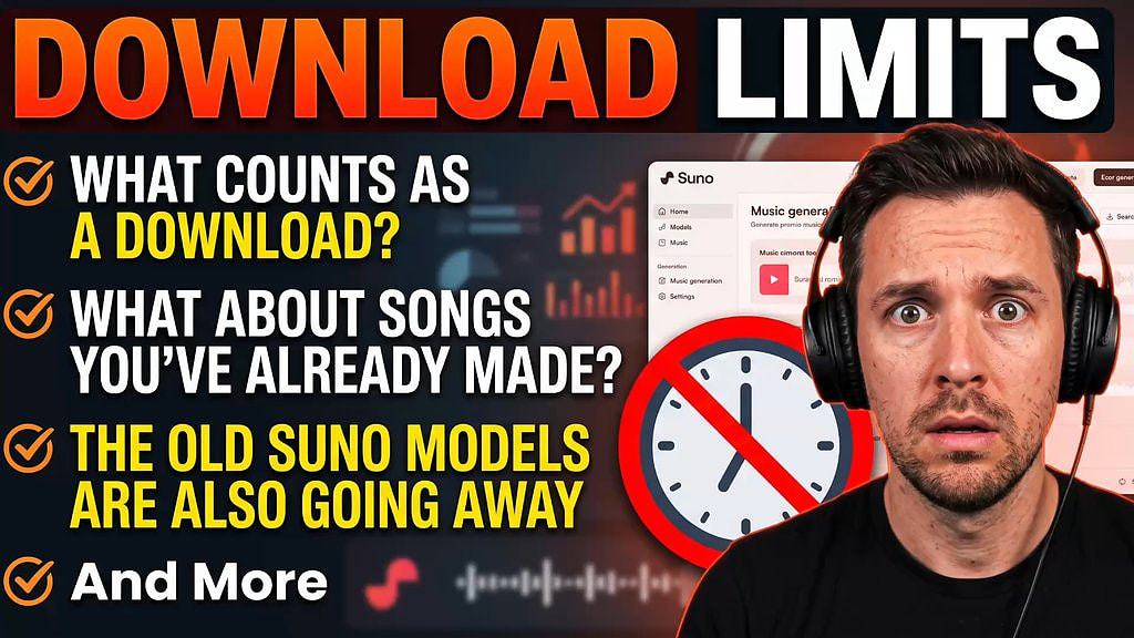 SUNO Limits Downloads & Other Changes