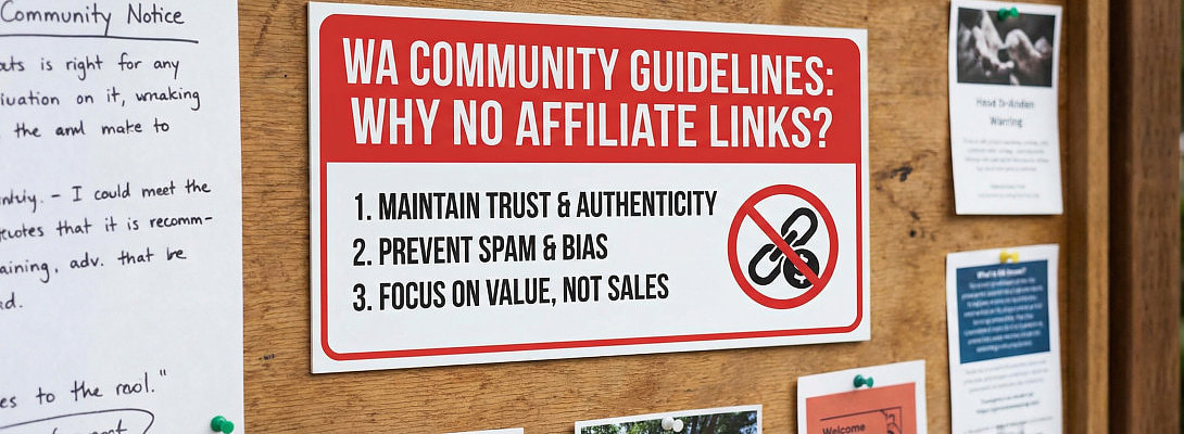 Am I Allowed to Add My Affiliate Links to WA?