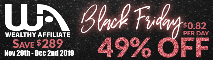 Wealthy Affiliate Black Friday Sale banner