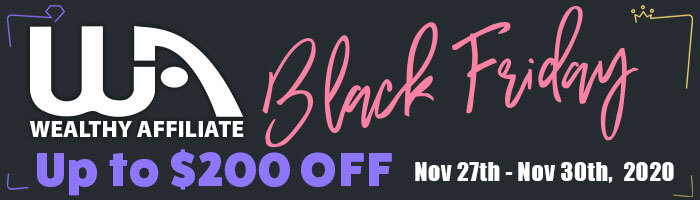 Wealthy Affiliate's Black Friday Sale - Banner